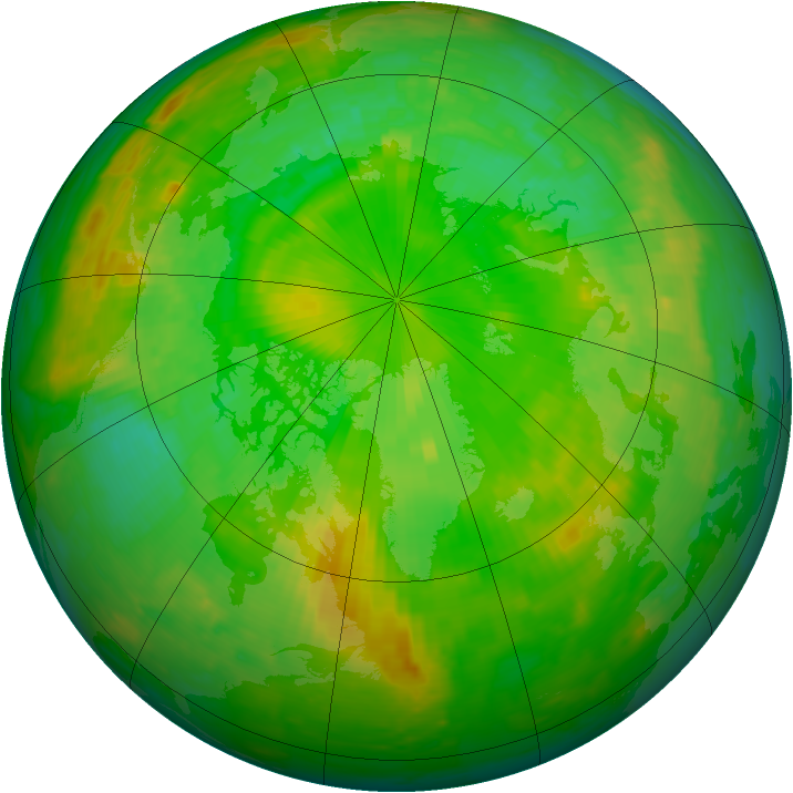 Arctic ozone map for 26 June 2002